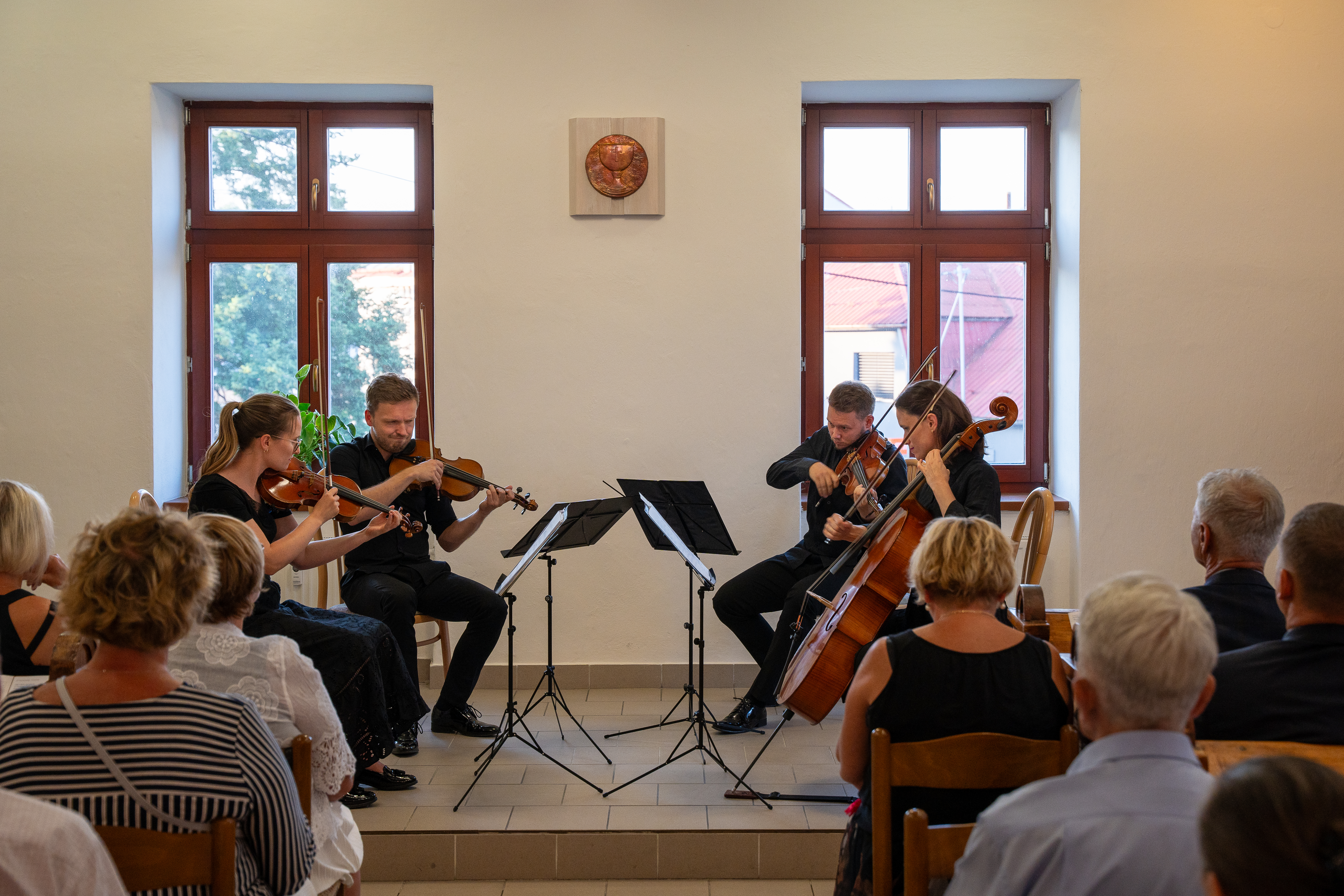 Krása Quartet na třetím koncertě Zámeckého léta rozdával světlo...