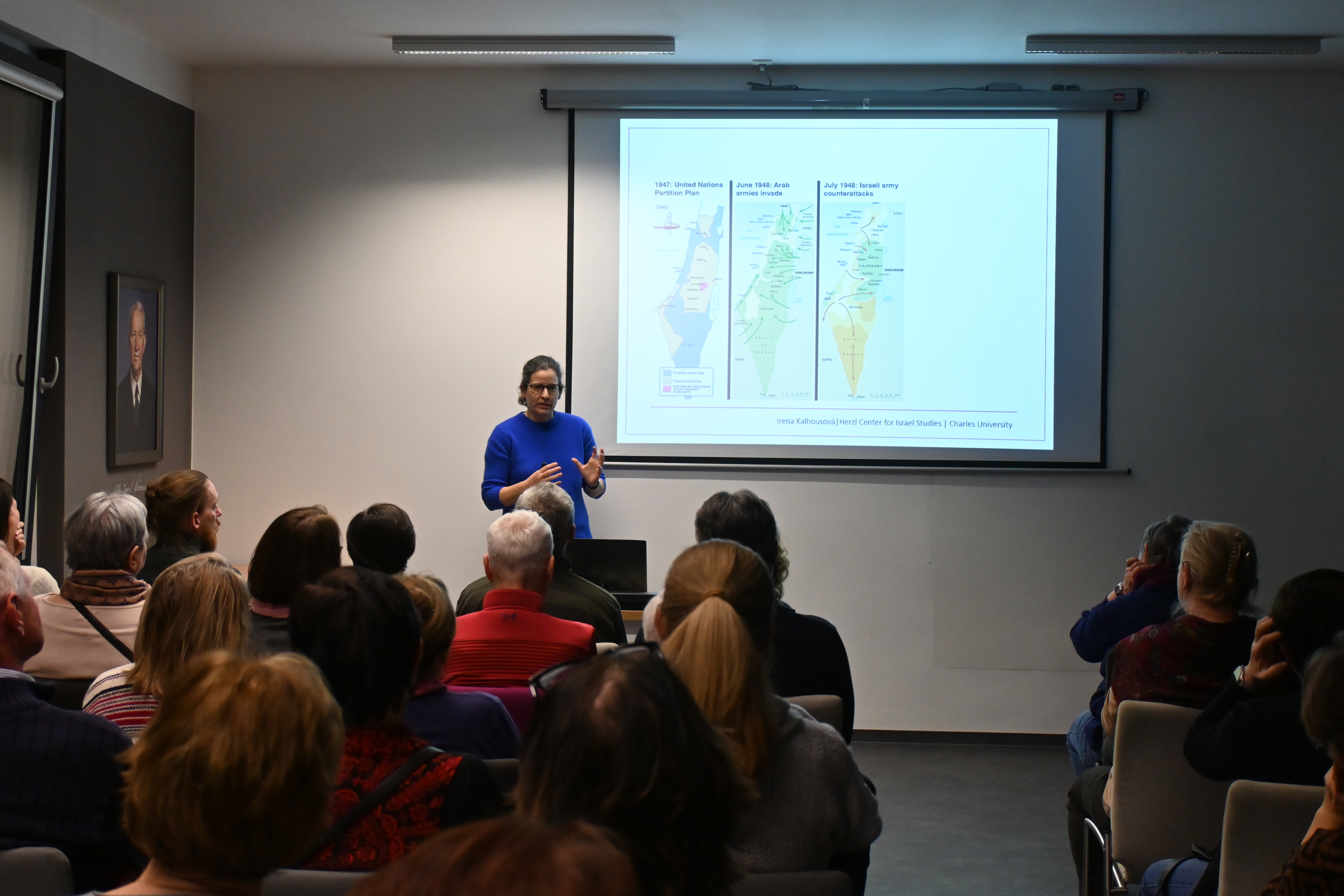 Irena Kalhousová přednášela v knihovně o izraelsko-palestinském konfliktu